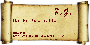 Handel Gabriella névjegykártya